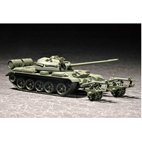 Trumpeter 1/72 RussianT-55 Medium Tank With KMT 5 07283 Plastic Model Kit