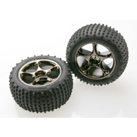 Traxxas Mounted Alias Tire on Tracer Black Chrome 2.2 (R) TRA-2470A