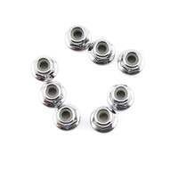 Traxxas 4mm Steel Flanged Serrated Nylon Locknut (8)