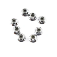 Traxxas 4mm Steel Flanged Serrated Nylon Locknut (8)