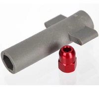 Traxxas Antenna Crimp Nut, Alum, Red-Anod/ Antenna Nut Tools