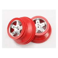 Traxxas Wheels Satin Chrome Red
