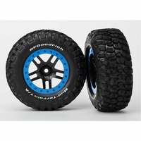 Traxxas Tyre and Wheel Glued (SCT SS BLK/BLUE)