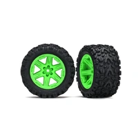 Traxxas Tires & Wheels, Ass, Glued (2.8') Rxt 4X4 Green Wheels, Talon Extrm Tires (2)