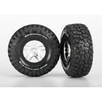 Traxxas Tyres & Wheels Assy Satin Chrome Slash TRA-6873