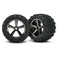 Traxxas Talon Tyres Assembled to Gemini Black Chrome TRA-7174A