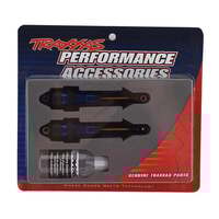 Traxxas Complete GTR Long Shocks w/Ti-Nitride Shafts (Blue) (2)