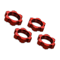 Traxxas Wheel Nuts Splined 17mm Serrated (4) RED