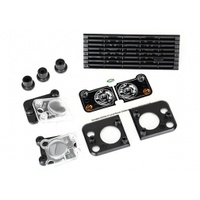 Grille, Land Rover® Defender®/ grille mount (3)/ headlight housing (2)/ lens (2)/ headlight mount (2) (fits #8011 body)