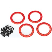 Traxxas Beadlock Rings, Red (2.2")