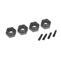Traxxas Wheel Hubs, 12mm Hex, 6061-T6 Alum, Charcoal Gray-Anod (4)