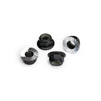 Traxxas Nuts, 5mm Flanged Nylon Locking (Alum, Black-Anod) (4)