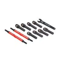 Traxxas Toe Links, E-Revo VXL (Tubes Red-Anodized) (144mm) (2)