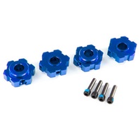 Traxxas Wheel Hubs, Hex, Alum(Blue-Anod) (4)/ 4X13mm Screw Pins (4)