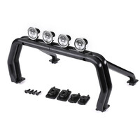 Traxxas 9262R Roll Bar Black / Mounts w/ LED Light Bar - Front (2) Rear L/R for TRX-4