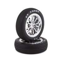 Traxxas Drag Slash Front Pre-Mounted Tires (Chrome) (2) w/Weld Wheels & 12mm Hex