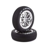 Traxxas Drag Slash Front Pre-Mounted Tires (Chrome) (2) w/Weld Wheels & 12mm Hex