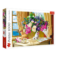 Trefl 1000pc Flowers In The Morning Jigsaw Puzzle