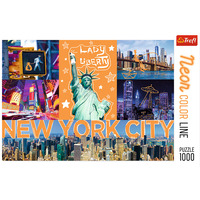 Trefl 1000pc Neon Colour Line NY City p Jigsaw Puzzle