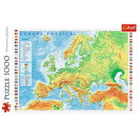 Trefl 1000pc Physical Map Of Europe Jigsaw Puzzle