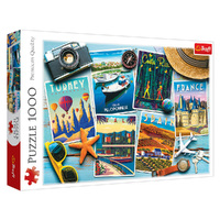Trefl 1000pc Holiday Postcards Jigsaw Puzzle