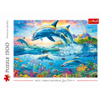 Trefl 1500pc Dolphin Family Jigsaw Puzzle