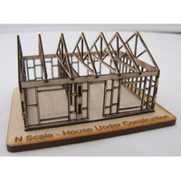 Trackside Models N House Under Construction Laser Cut Scenery Kit