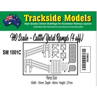 Trackside HO SM1001C LASER CUT CATTLE YARD RAMPS – 4 PER PACK