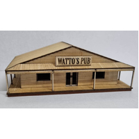 Trackside Models HO Watto's Pub Laser Cut Scenery Kit