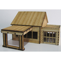 Trackside Models HO Service Station Laser Cut Scenery Kit
