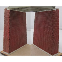 Trackside Models HO Brick Single Bridge Supports Laser Cut Scenery Kit
