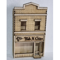 Trackside Models HO Fish n Chips Low Relief Laser Cut Scenery Kit