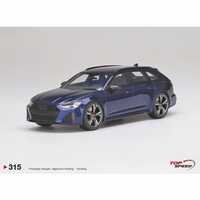 TopSpeed 1/18 Audi RS 6 Avant Carbon Black - 2020 - Navarra Blue Metallic Diecast Car