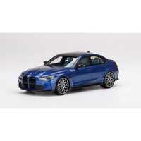 TopSpeed 1/18 BMW M3 Competition (G80) Portimao Blue Metallic Diecast Car