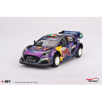 Topspeed 1/18 Ford Puma Rally1  #42  M-Sport Ford WRT 2022 Rally Italia Sardegna 2nd Place Diecast Car