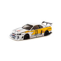 Tarmac Works 1/43 White LB-ER34 Super Silhouette SKYLINE Diecast Car