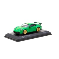 Tarmac Works 1/64 Python Green Porsche 911 (992) GT3 Mini Champs