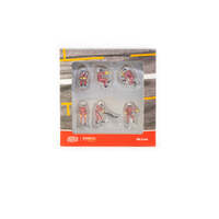 Tarmac Works/American Diorama 1/64 Pit Crew Red Figures Set