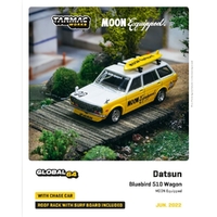Tarmac Works 1/64 Datsun Bluebird 510 Wagon MOON Equipped Surf Board With Roof Rack Included