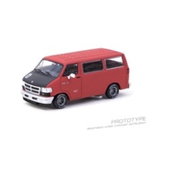 Tarmac Works 1/64 Dodge Van - Red