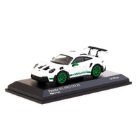 Tarmac Works 1/64 White/Green Porsche 911 (992) GT3 RS