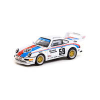 Tarmac Works 1/64 Porsche 911 Turbo S LM GT 12H Sebring 1993 #59 Diecast Model Car