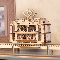UGears Tram with Rails Wooden Model
