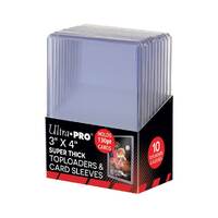 ULTRA PRO - TOPLOADER - 3" x 4" Super Thick 130pt Toploader w/Thick Card Sleeves 10ct