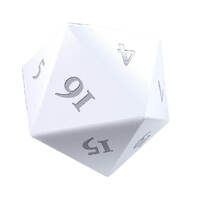 Ultra Pro Gaming Accessories Vivid Heavy Metal White D20 Dice