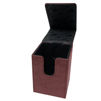 ULTRA PRO DECK BOX - Suede Alcove Flip Deck Box- Ruby