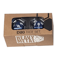 ULTRA PRO GAMING ACCESSORIES -Heavy Metal D20 2-Dice Set - Blue