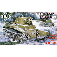 UM-MT 311 1/72 LIGHT TANK BT-7 (model 1937 ) w/conic turret Plastic Model Kit