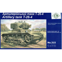 UM-MT 315 1/72 SOVIET TANK T-26-4 WITH ARTILLERY TURRET Plastic Model Kit