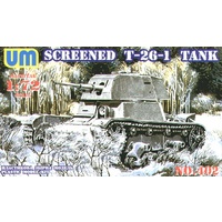 UM-MT 1/72 T-26-1 LIGHT TANK WITH CONICAL TURRET AND ADD-ON ARMOR Plastic Model Kit